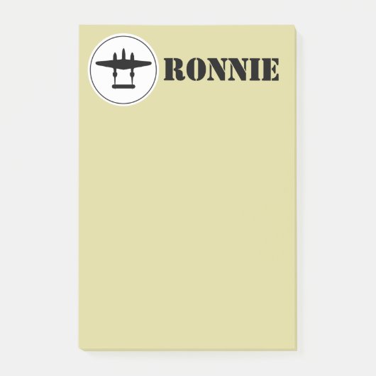 USAAFカスタム Tanの稲妻P-38 Post-Itノート ポストイット (正面)