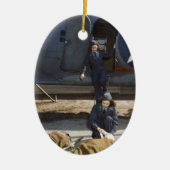 USAAFフライトナースと気に負傷用メディア セラミックオーナメント (正面)