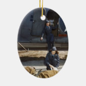 USAAFフライトナースと気に負傷用メディア セラミックオーナメント (裏面)