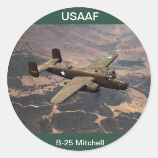 USAAF B-25 Mitchellステッカー ラウンドシール