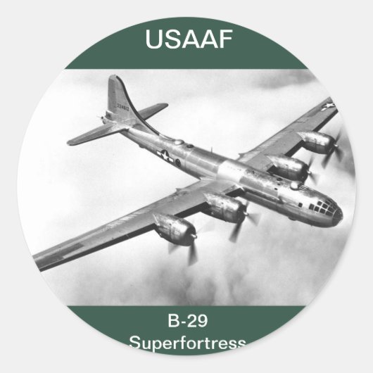 USAAF B-29スーパーフォートシール ラウンドシール (正面)
