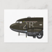 USAAF C-47スカイトレイン鼻アート ポストカード (正面)