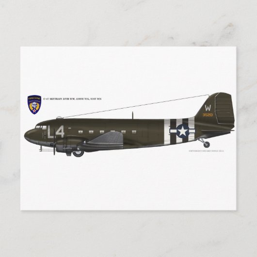 USAAF C-47スカイトレイン ポストカード (正面)