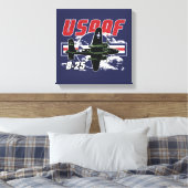 USAAF WWII – The Power of American Air Supremacy キャンバスプリント (インサイチュ (寝室))