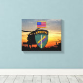 USACAPOCスペシャルOps退役軍人vetsパッチ キャンバスプリント (インサイチュ (ウッドフロア))