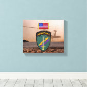 USACAPOCスペシャルOps退役軍人vetsパッチ キャンバスプリント (インサイチュ (ウッドフロア))