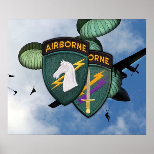 USACAPOC Special Ops Civil Affairs Patch Poster ポスター (正面)