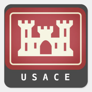 USACEロゴ/文字 スクエアシール