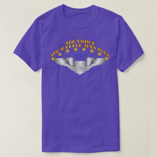 USAFエアバトルマネージャーの基本翼 Tシャツ (デザイン正面)