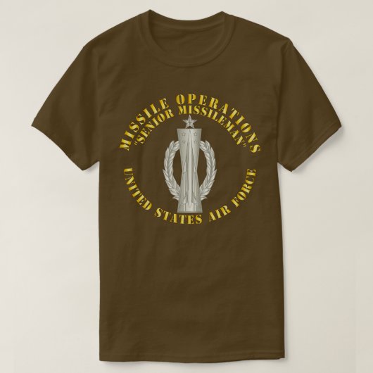 USAFミサイル作戦ミッスレマン上級幹部 Tシャツ (デザイン正面)