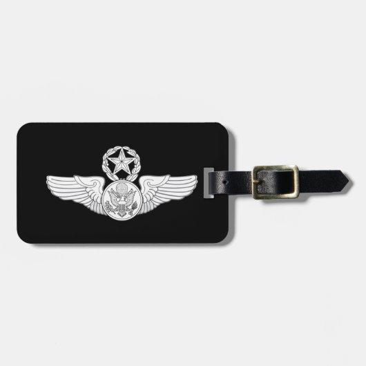 USAF空軍乗務員長が航空機乗組員の翼を登録 ラゲッジタグ (正面横)
