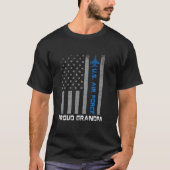 USAF米誇りを持った空軍グランドパ国旗の軍隊パー Tシャツ (正面)
