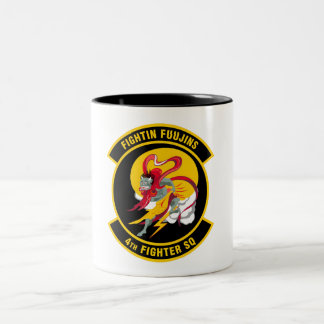USAF 4th Fighter Squadron "Fightin Fuujins" Emblem ツートーンマグカップ