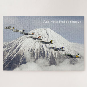 USAF aircraft in formation over Mount Fuji Japan, ジグソーパズル
