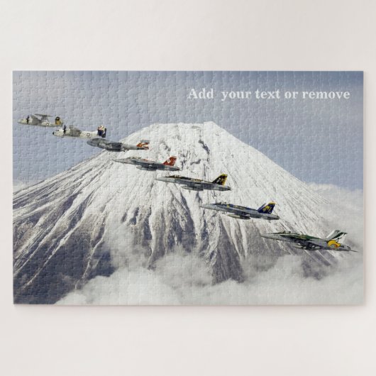 USAF aircraft in formation over Mount Fuji Japan, ジグソーパズル (横)