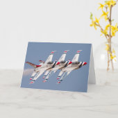 USAF F-16 Thunderbirds 7月4日/独立記念日 カード (黄色い花)