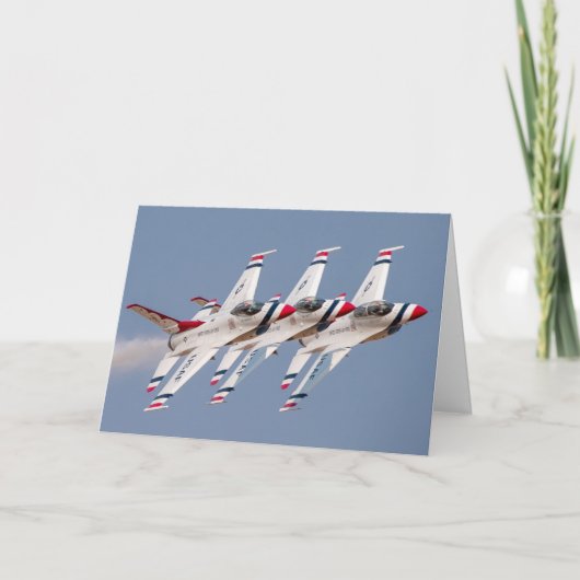 USAF F-16 Thunderbirds 7月4日/独立記念日 カード (正面)