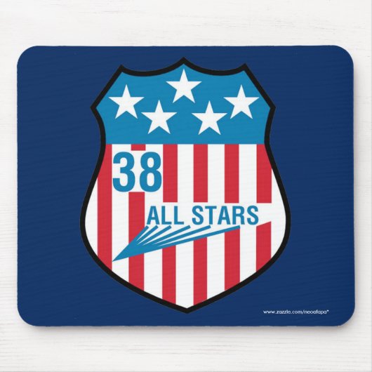 USAFAの士官候補生Squadon 38"オールスター"のマウスパッド マウスパッド (正面)