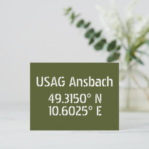 USAGアンスバッハ緯度はがき ポストカード