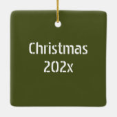 USAGイタリア緯度パーソナライズされた経度 セラミックオーナメント (裏面)