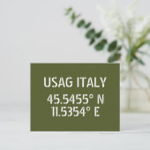 USAGイタリア緯度経度はがき ポストカード (スタンド正面)