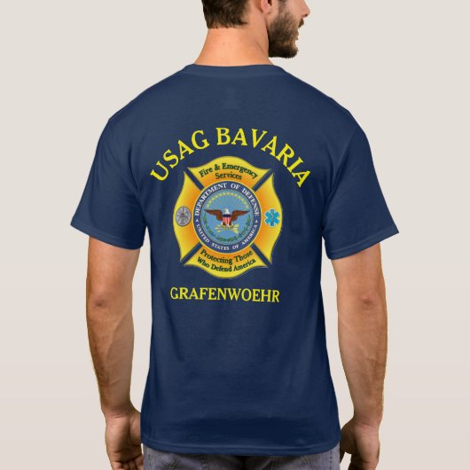 USAG BAVARIA FIRE DEPT GRAFENWOHR GERMANY Tシャツ (裏面)