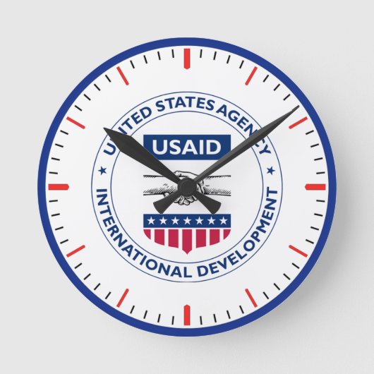 USAIDの時計 ラウンド壁時計 (正面)