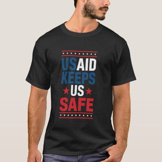 USAIDは私たちを守ります Tシャツ (正面)