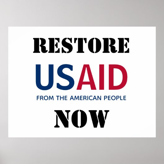 USAIDを今すぐ復活させよう ポスター (正面)