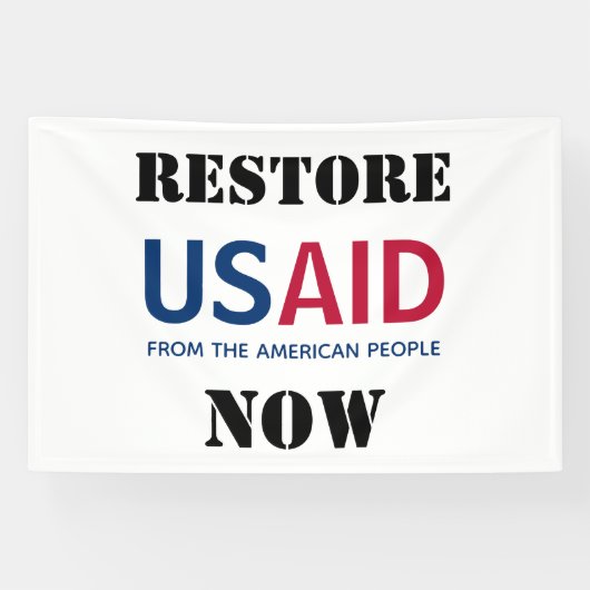 USAIDを今すぐ復活させよう 横断幕 (横)