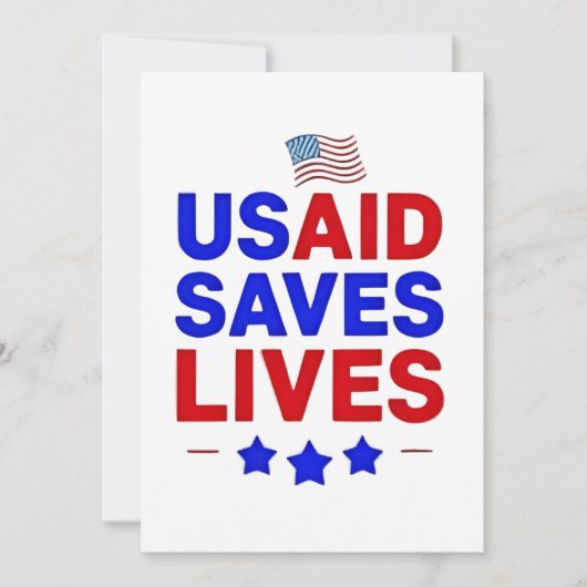 USAID 救 Lives US Agency 国際的 Develop 案内状 (正面)