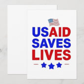 USAID 救 Lives US Agency 国際的 Develop 案内状 (正面/裏面)