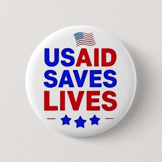 USAID 救 Lives US Agency 国際的 Develop 缶バッジ (正面)