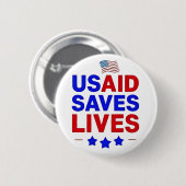 USAID 救 Lives US Agency 国際的 Develop 缶バッジ (正面&裏面)