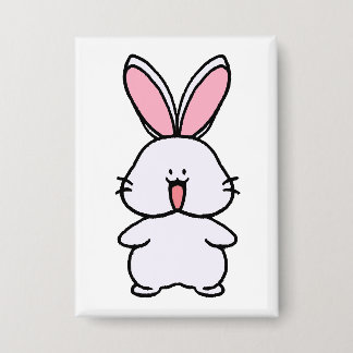 Usara the Bunny – Simple Cute Character Front View 缶バッジ