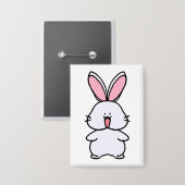 Usara the Bunny – Simple Cute Character Front View 缶バッジ (正面/裏面)