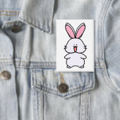 Usara the Bunny – Simple Cute Character Front View 缶バッジ (インサイチュ)