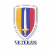 USARVベトナム戦争退役軍人等高線ステッカー シール (正面)