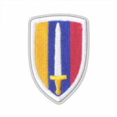 USARVベトナム戦争退役軍人輪郭 シール (正面)