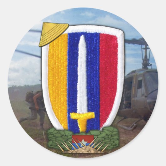 USARV Vietnam Nam War Patchスタンプ ラウンドシール (正面)