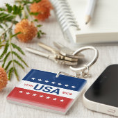 USA's 250th Anniversary 1776 2026 Red White Blue キーホルダー (正面右)