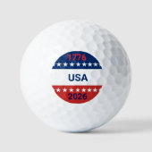 USA's 250th Anniversary 1776 2026 Red White Blue ゴルフボール (正面)