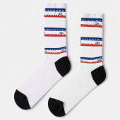 USA's 250th Anniversary 1776 2026 Red White Blue ソックス (左)