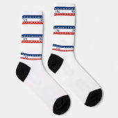 USA's 250th Anniversary 1776 2026 Red White Blue ソックス (右)