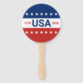 USA's 250th Anniversary 1776 2026 Red White Blue ハンドファン (裏面)
