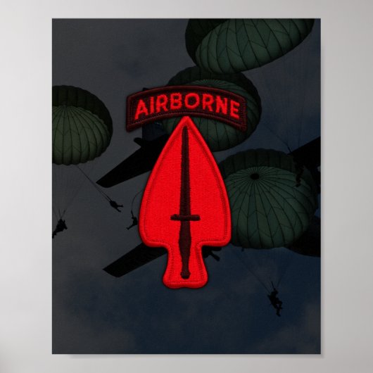 USASOCスペシャルオプスUSSOCOMパッチプリント ポスター (正面)