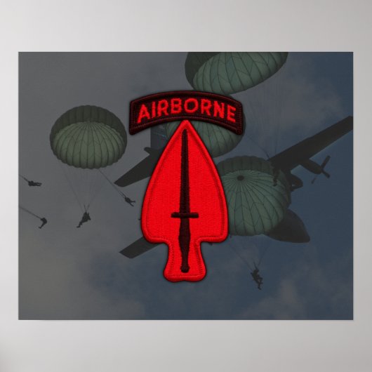 USASOCスペシャルOps退役軍人パッチポスター ポスター (正面)