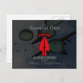 USASOC特別なOpsの退役軍人の獣医パッチ シーズンポストカード (正面/裏面)