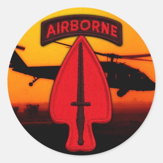 USASOC特殊な操作退役軍人のvetsパッチ ラウンドシール (正面)