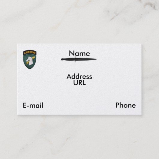 USASOOC 1st特別な操作SOCOM退役軍人vetsパッチ 名刺 (正面)